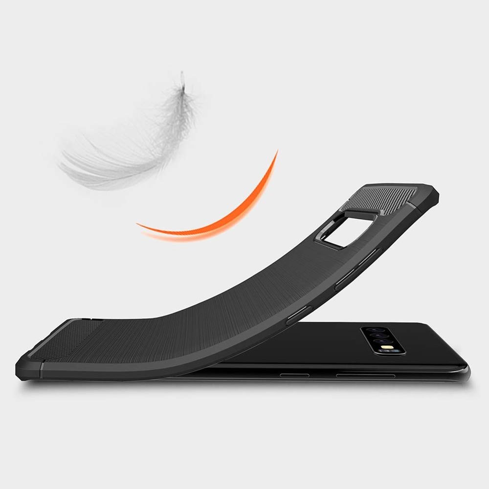 Pokrowiec Carbon Case czarny Samsung Galaxy S10 Plus / 8