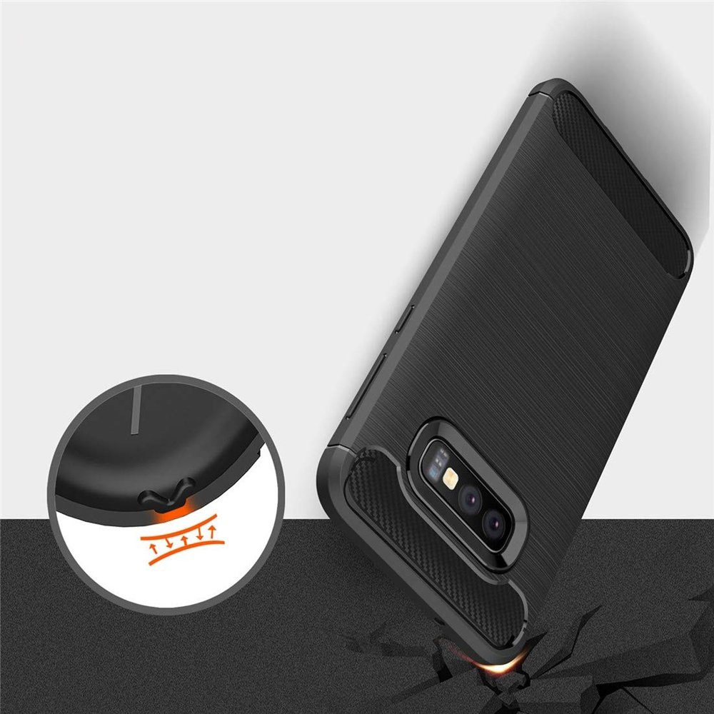 Pokrowiec Carbon Case czarny Samsung Galaxy S10e / 4