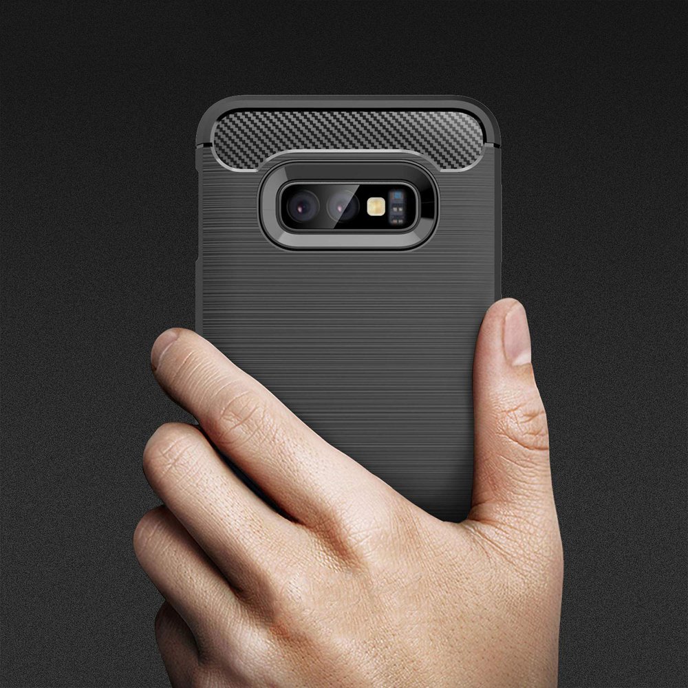 Pokrowiec Carbon Case czarny Samsung Galaxy S10e / 6
