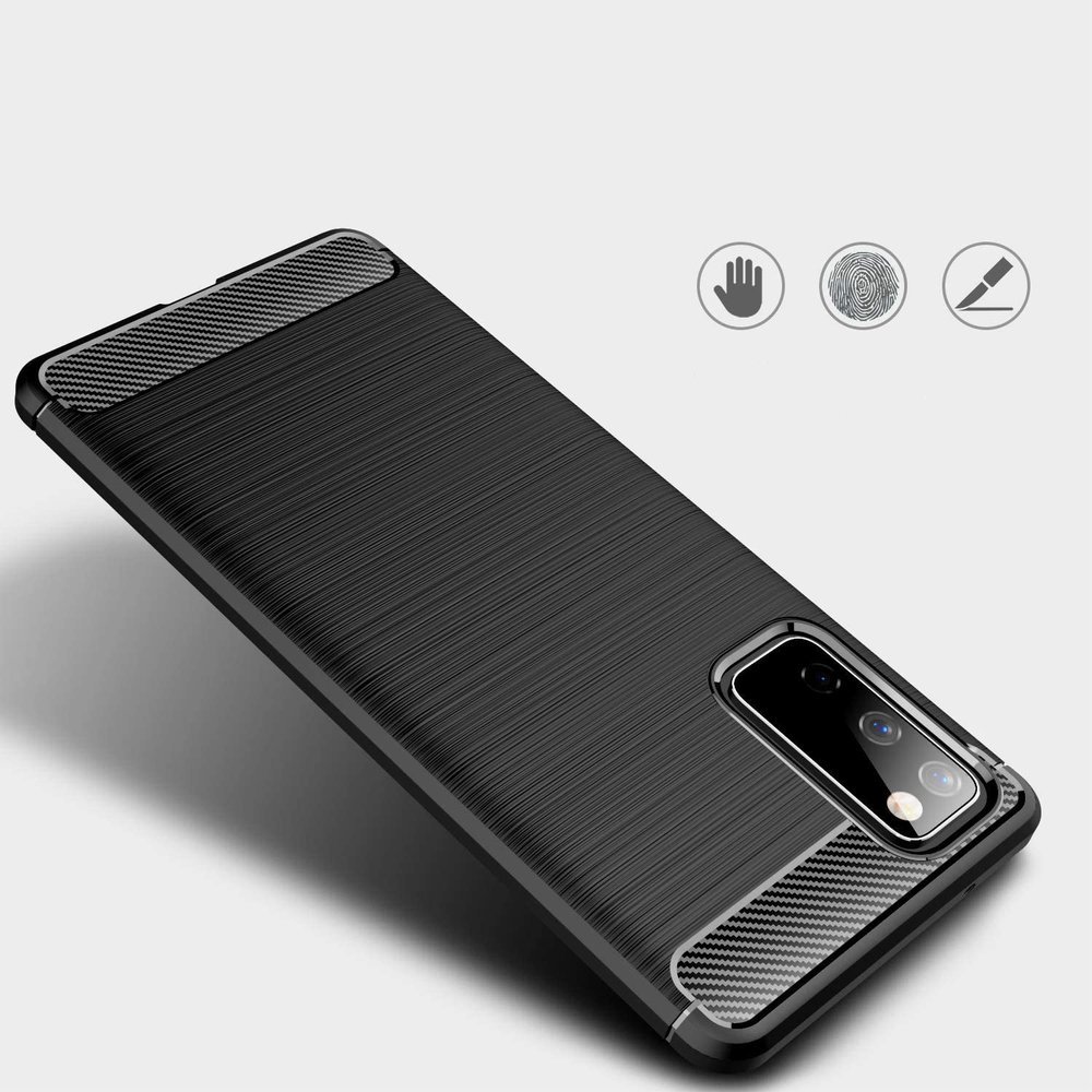 Pokrowiec Carbon Case czarny Samsung Galaxy S20 FE / 5