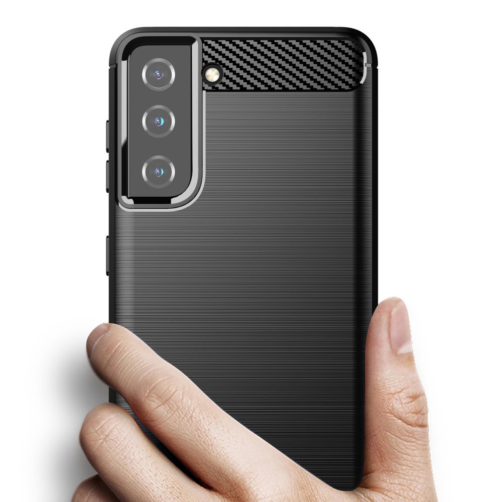Pokrowiec Carbon Case czarny Samsung Galaxy S21 5G / 3