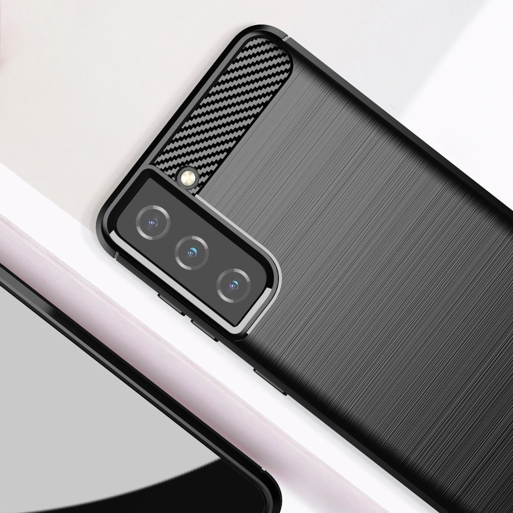 Pokrowiec Carbon Case czarny Samsung Galaxy S21 5G / 7