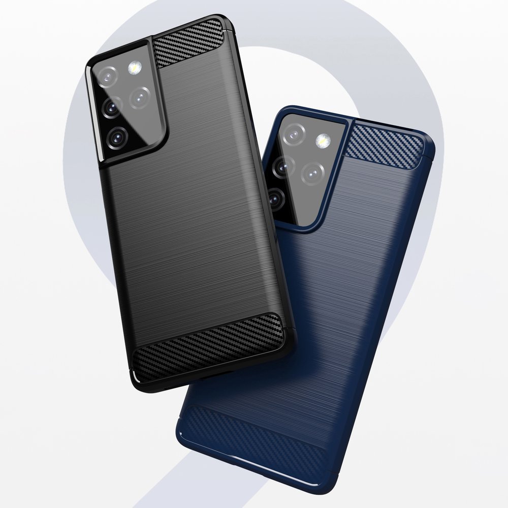 Pokrowiec Carbon Case czarny Samsung Galaxy S21 Ultra 5G / 8