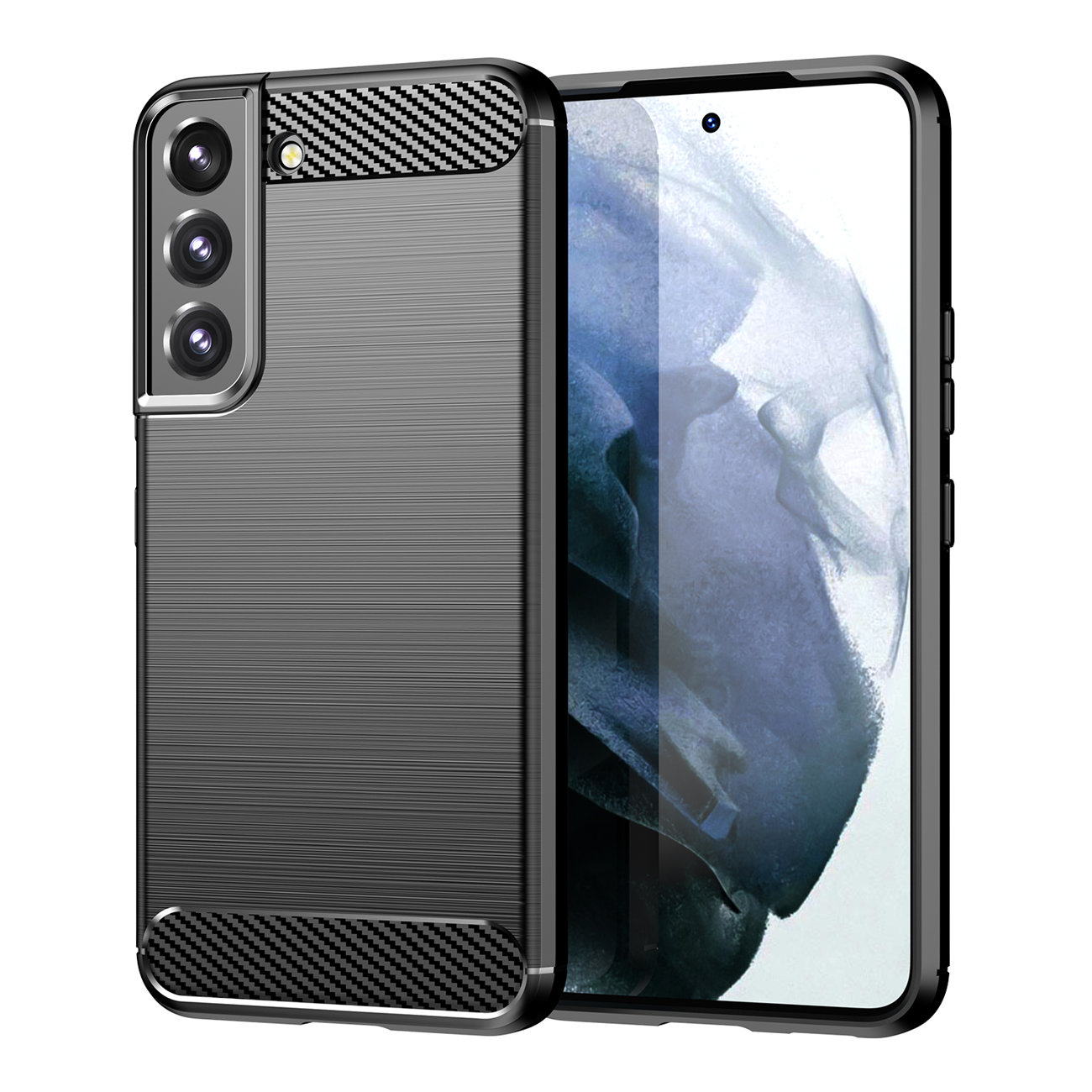 Pokrowiec Carbon Case czarny Samsung Galaxy S22 Plus
