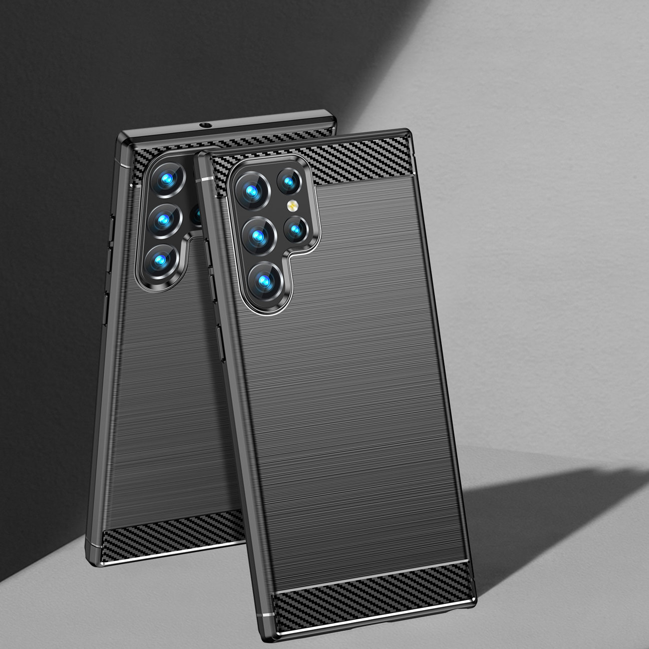 Pokrowiec Carbon Case czarny Samsung Galaxy S22 Ultra / 9