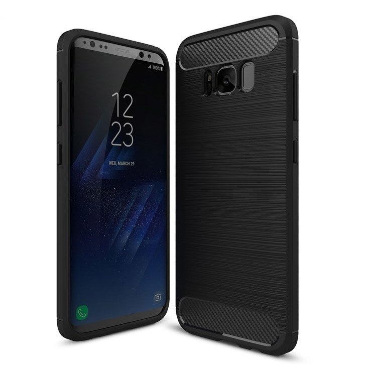 Pokrowiec Carbon Case czarny Samsung Galaxy S8 Plus