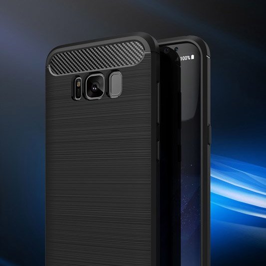 Pokrowiec Carbon Case czarny Samsung Galaxy S8 Plus / 2