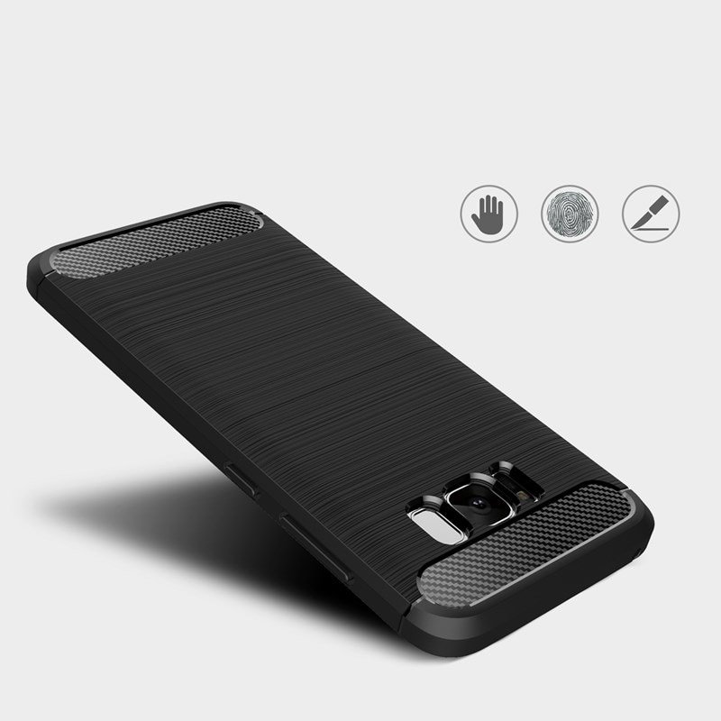 Pokrowiec Carbon Case czarny Samsung Galaxy S8 Plus / 3