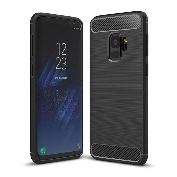 Pokrowiec Carbon Case czarny Samsung Galaxy S9