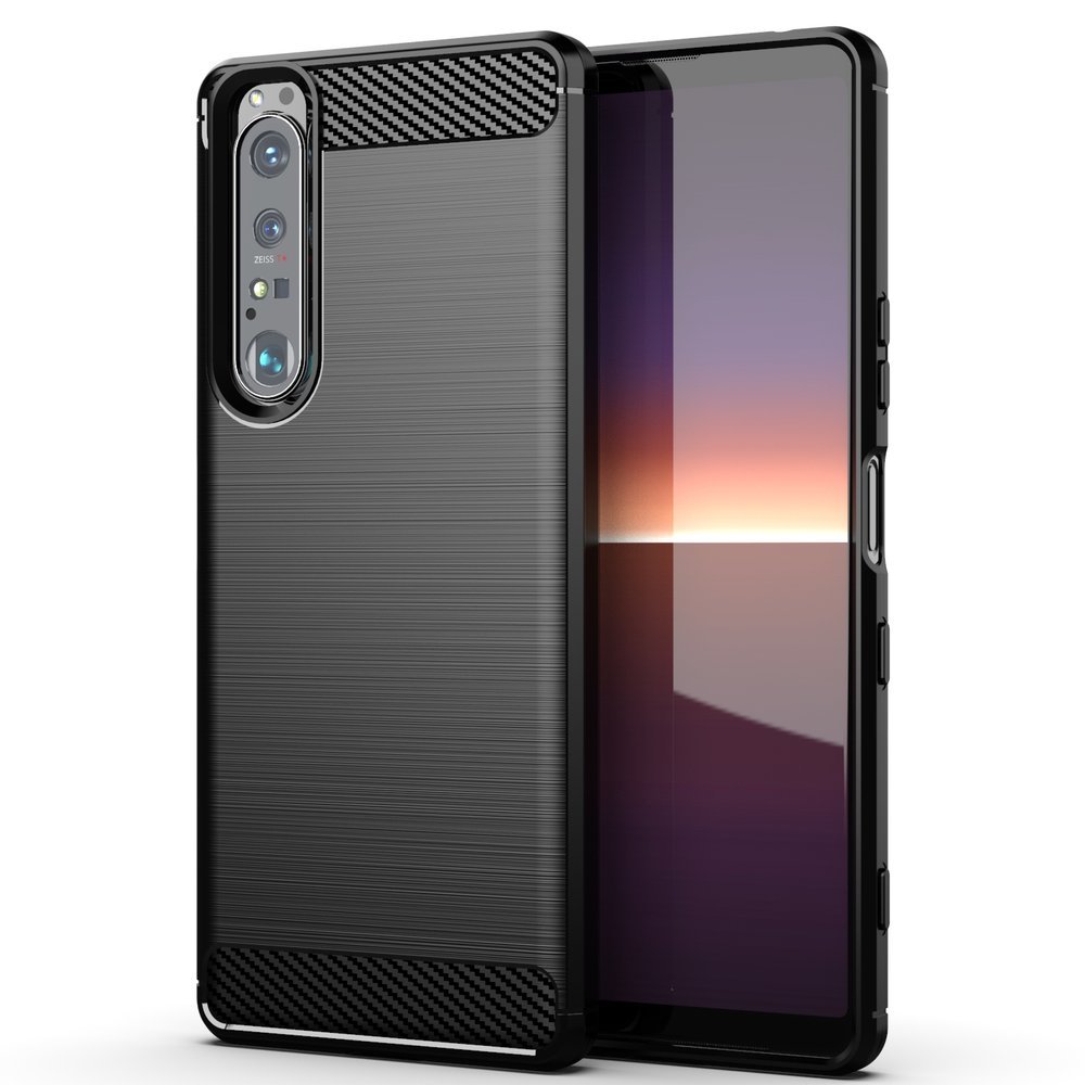 Pokrowiec Carbon Case czarny Sony Xperia 1 III