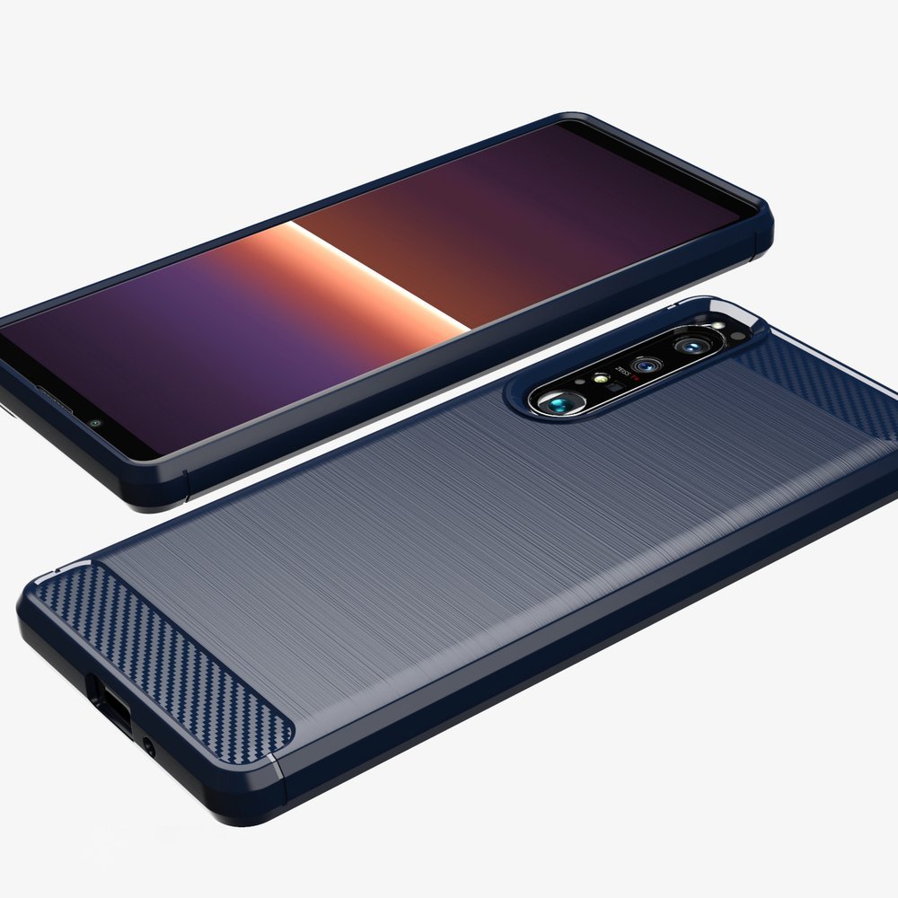 Pokrowiec Carbon Case czarny Sony Xperia 1 III / 3