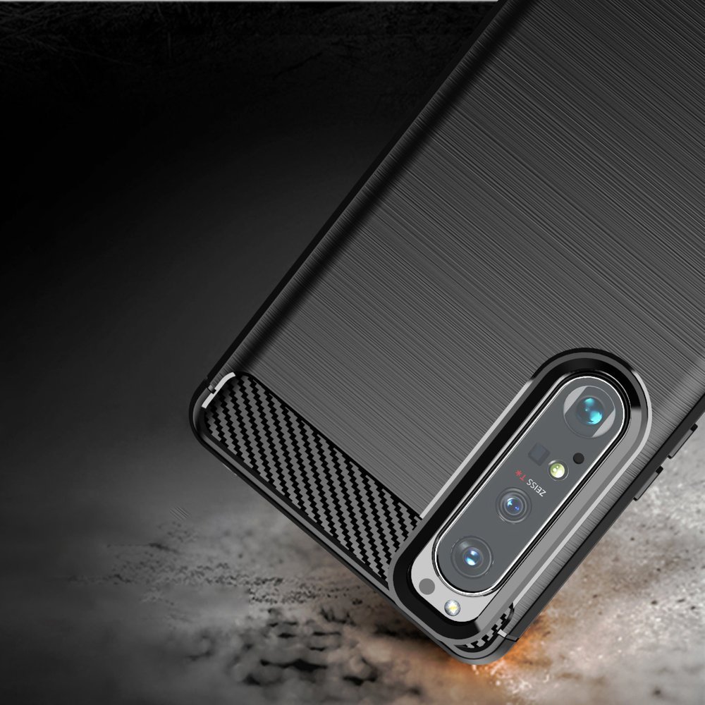 Pokrowiec Carbon Case czarny Sony Xperia 1 III / 8
