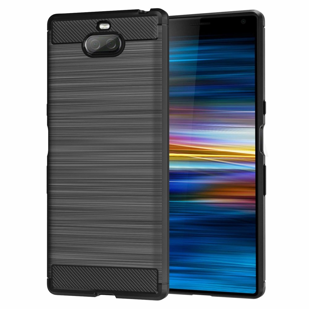Pokrowiec Carbon Case czarny Sony Xperia 10