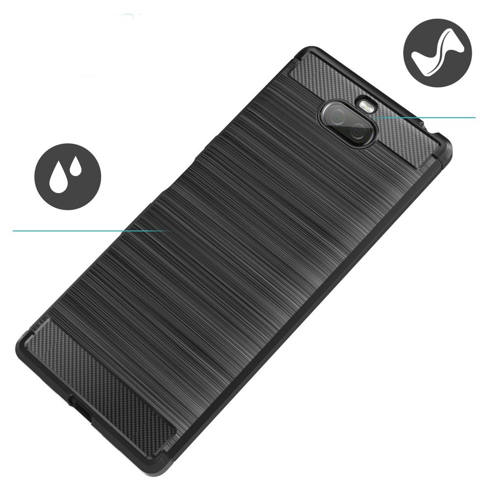 Pokrowiec Carbon Case czarny Sony Xperia 10 / 7