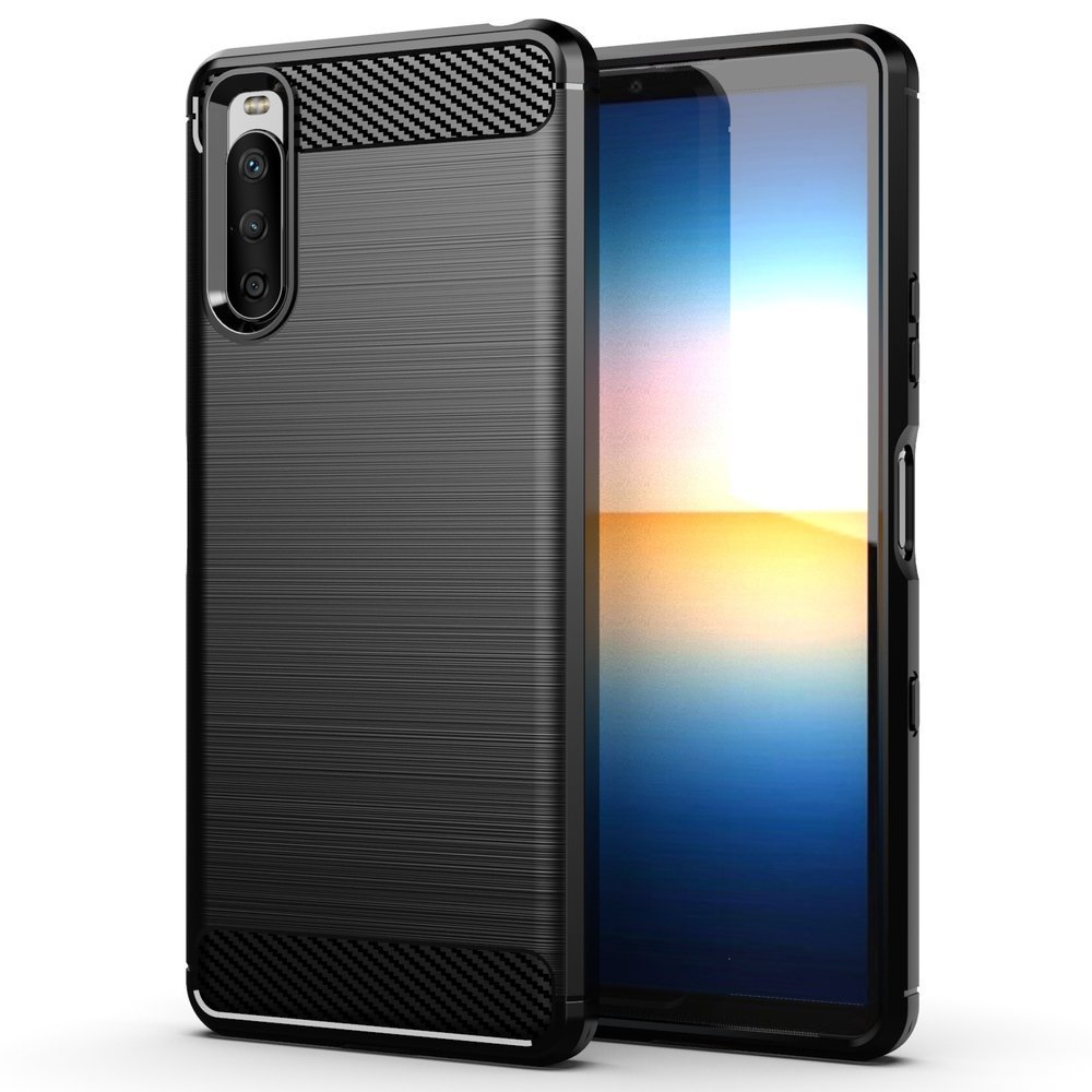 Pokrowiec Carbon Case czarny Sony Xperia 10 III