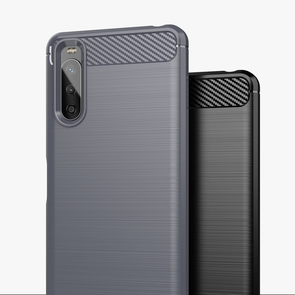 Pokrowiec Carbon Case czarny Sony Xperia 10 III / 3