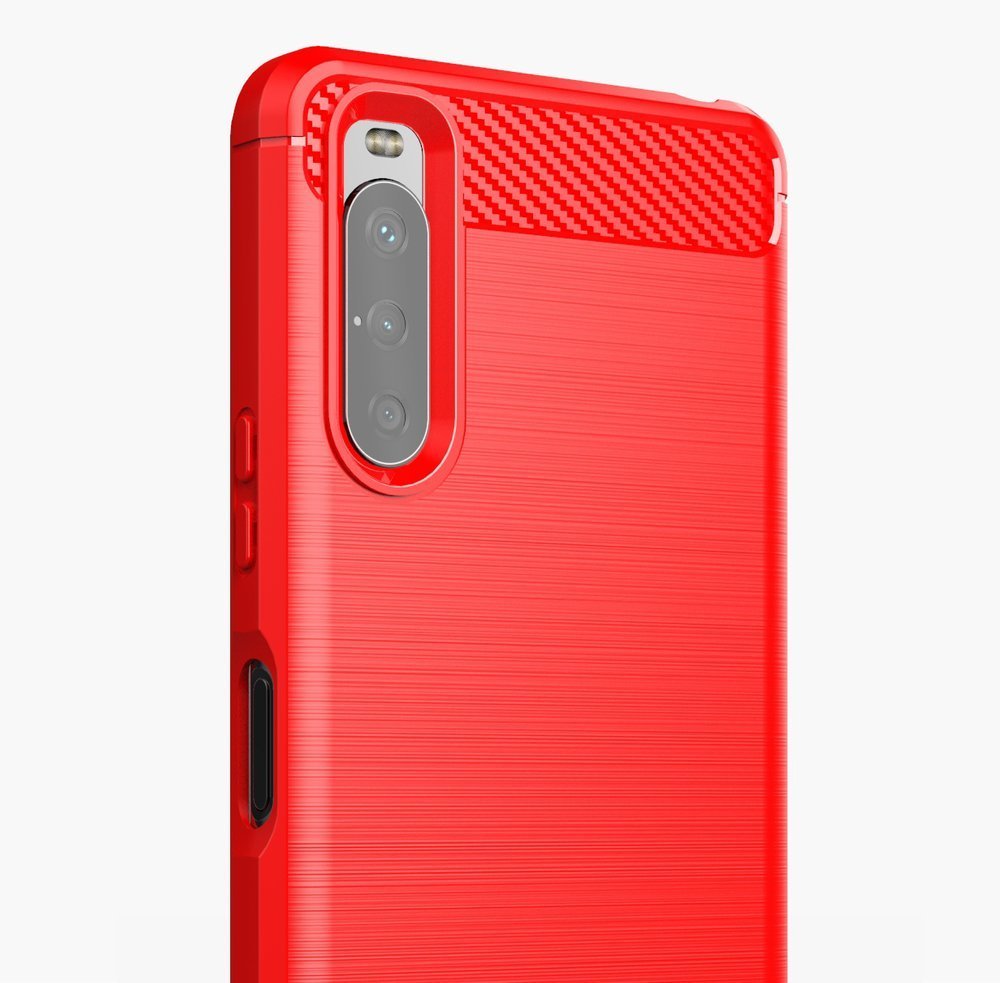 Pokrowiec Carbon Case czarny Sony Xperia 10 III / 6