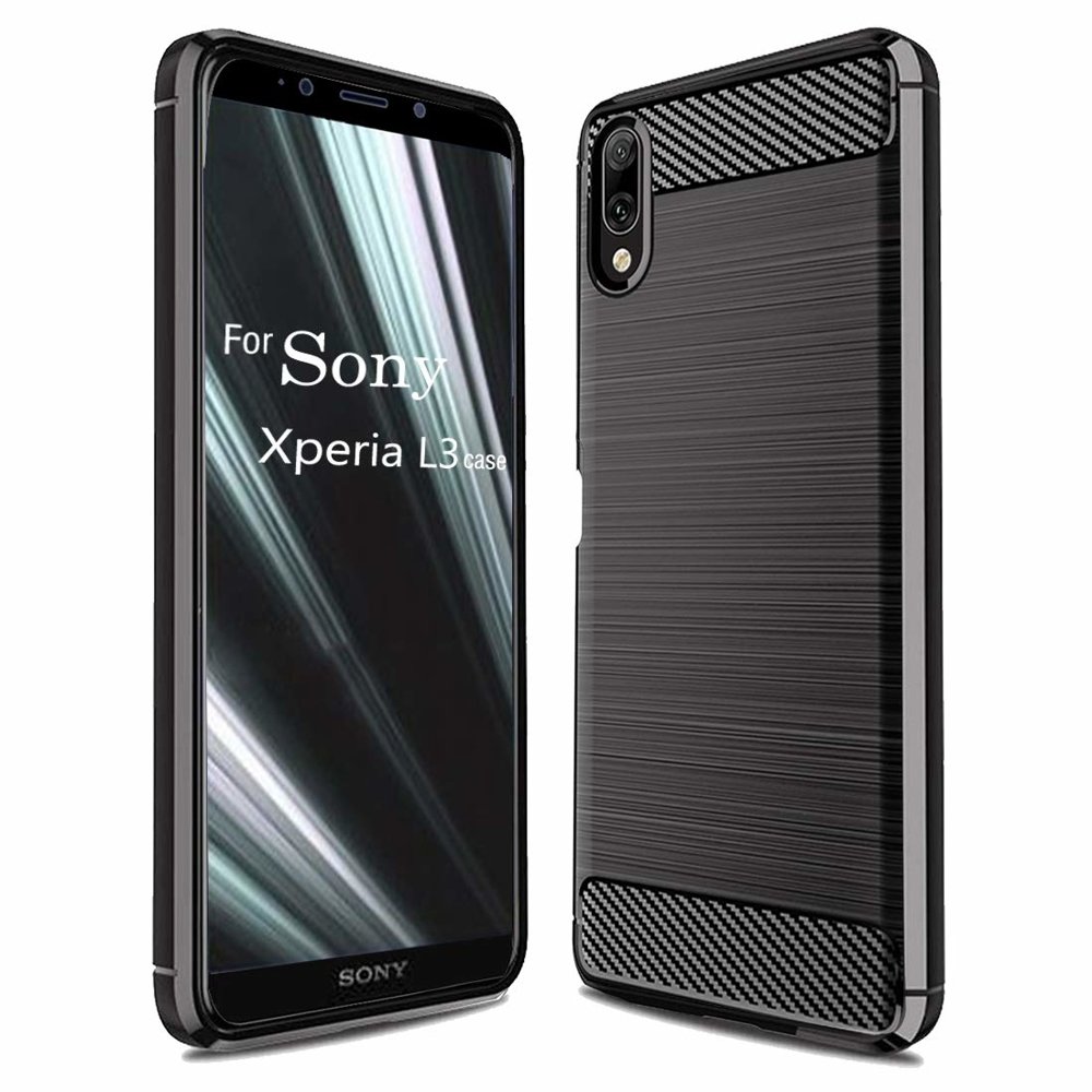 Pokrowiec Carbon Case czarny Sony Xperia L3