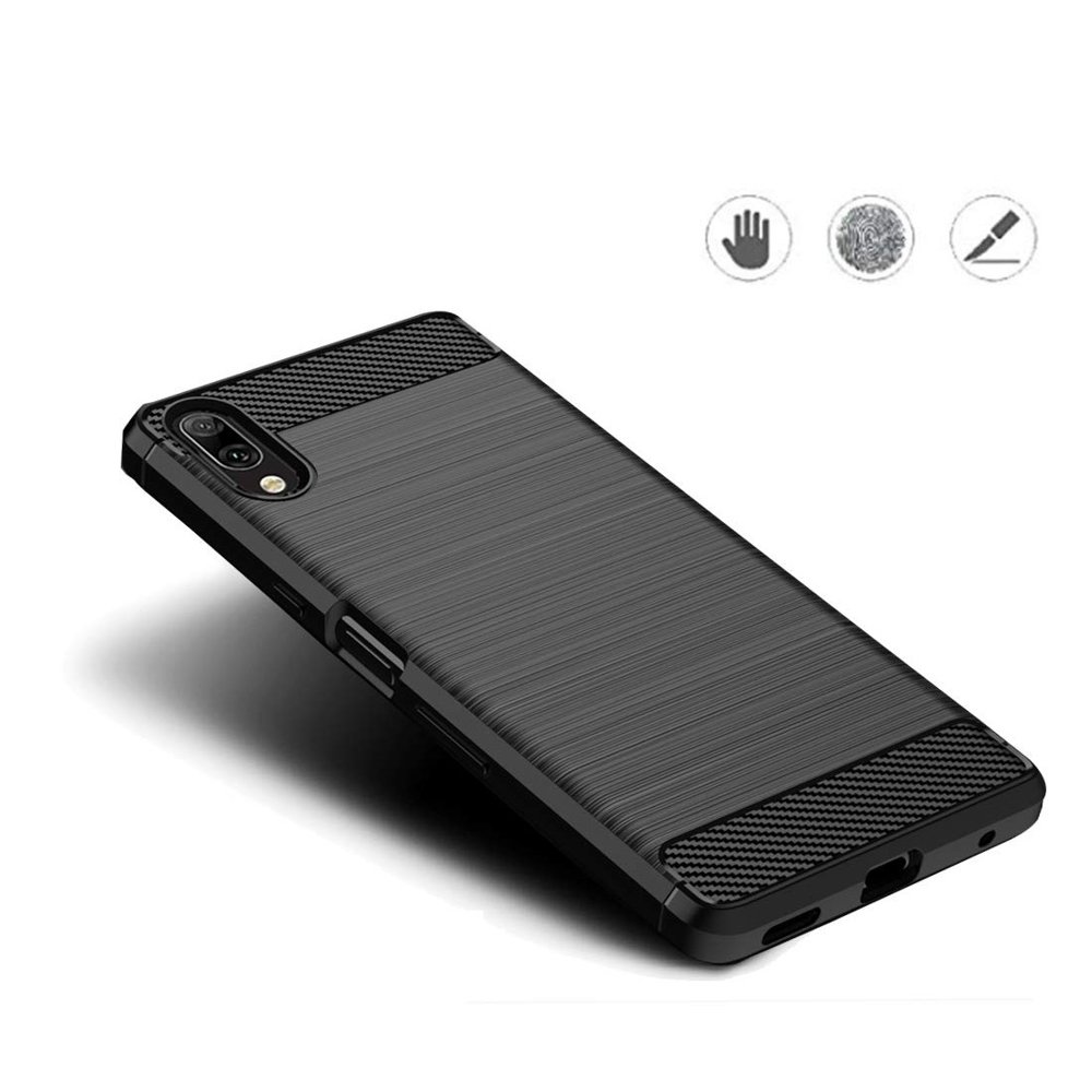 Pokrowiec Carbon Case czarny Sony Xperia L3 / 2