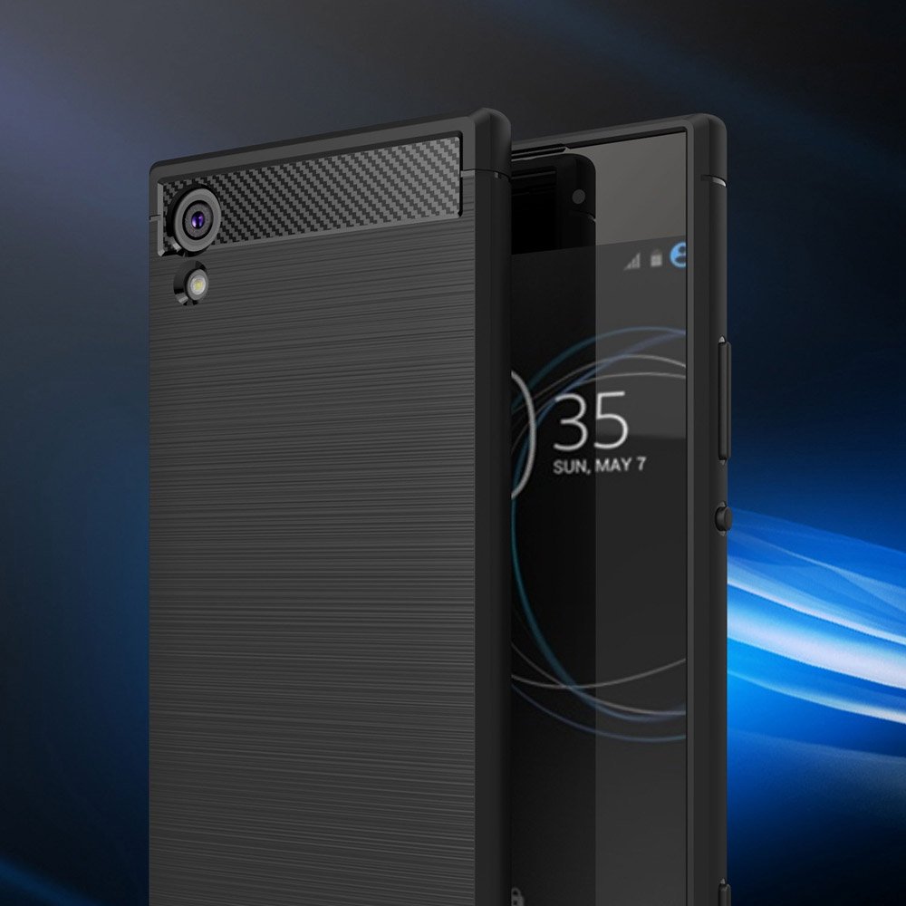 Pokrowiec Carbon Case czarny Sony Xperia XA1 / 2
