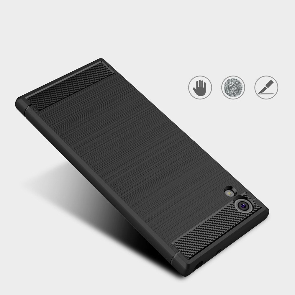 Pokrowiec Carbon Case czarny Sony Xperia XA1 / 3