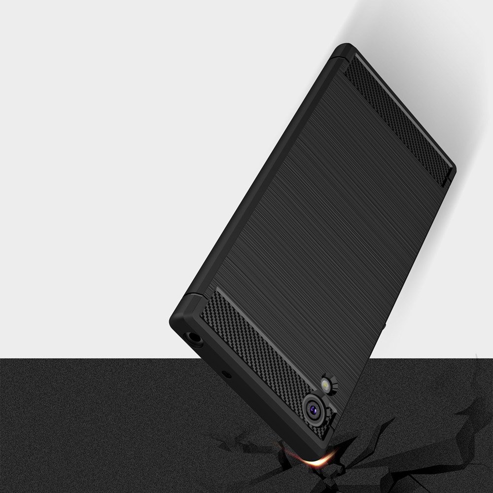 Pokrowiec Carbon Case czarny Sony Xperia XA1 / 6