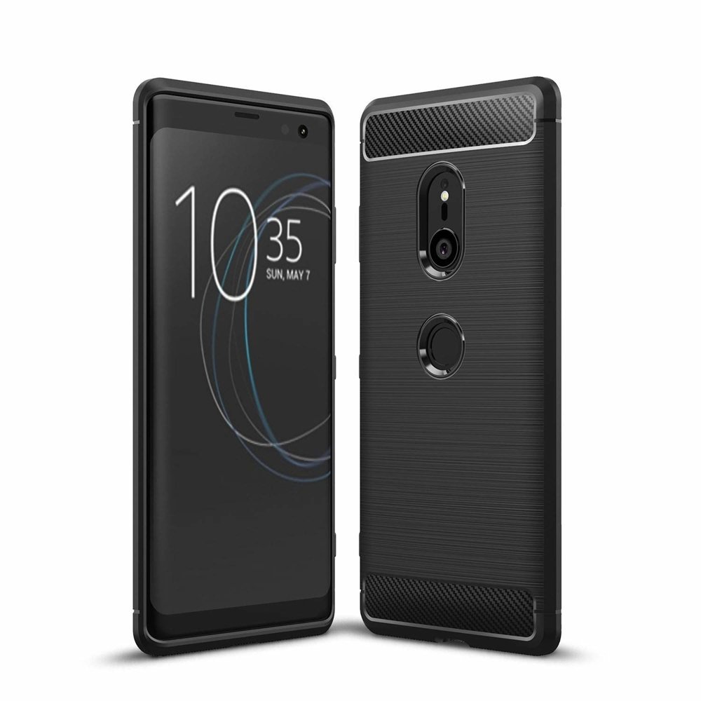 Pokrowiec Carbon Case czarny Sony Xperia XZ3