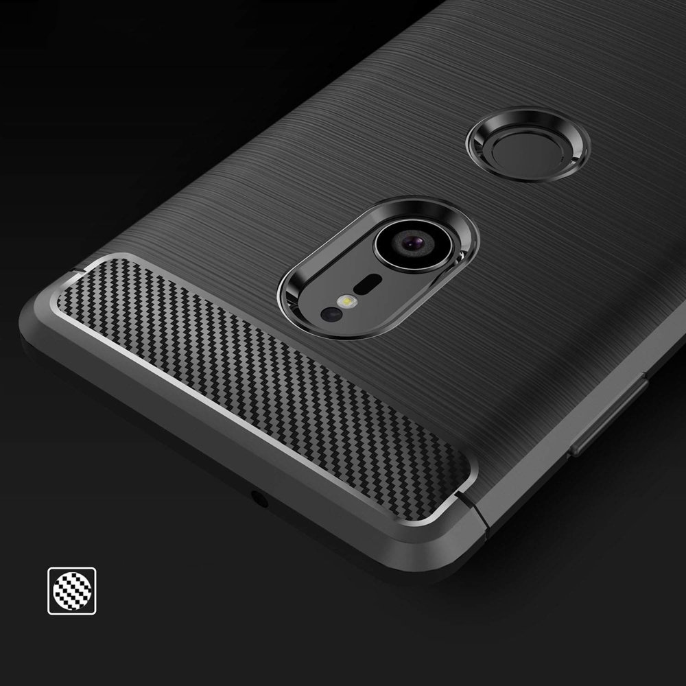 Pokrowiec Carbon Case czarny Sony Xperia XZ3 / 5