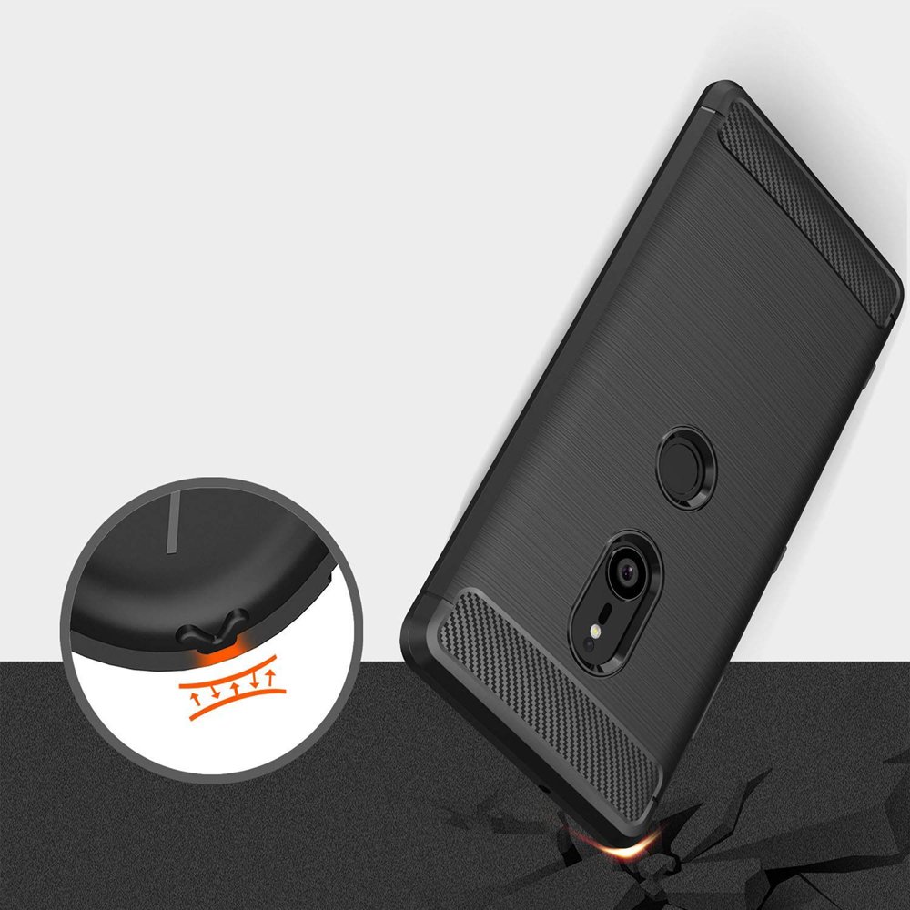 Pokrowiec Carbon Case czarny Sony Xperia XZ3 / 6