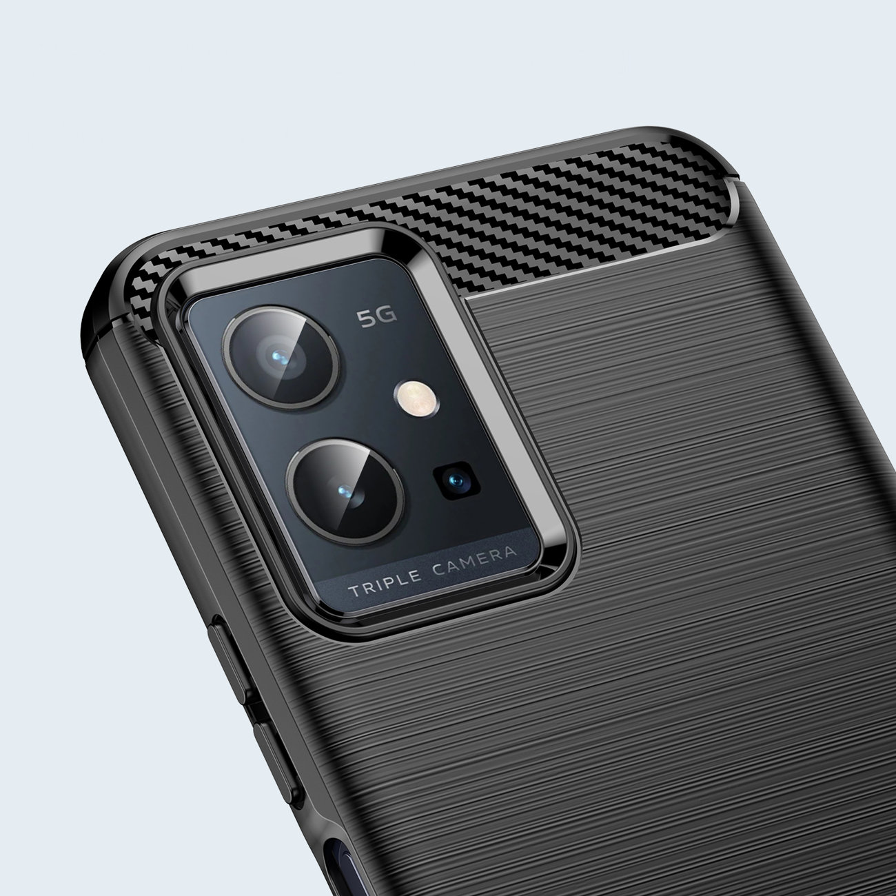 Pokrowiec Carbon Case czarny Vivo Y33s / 7