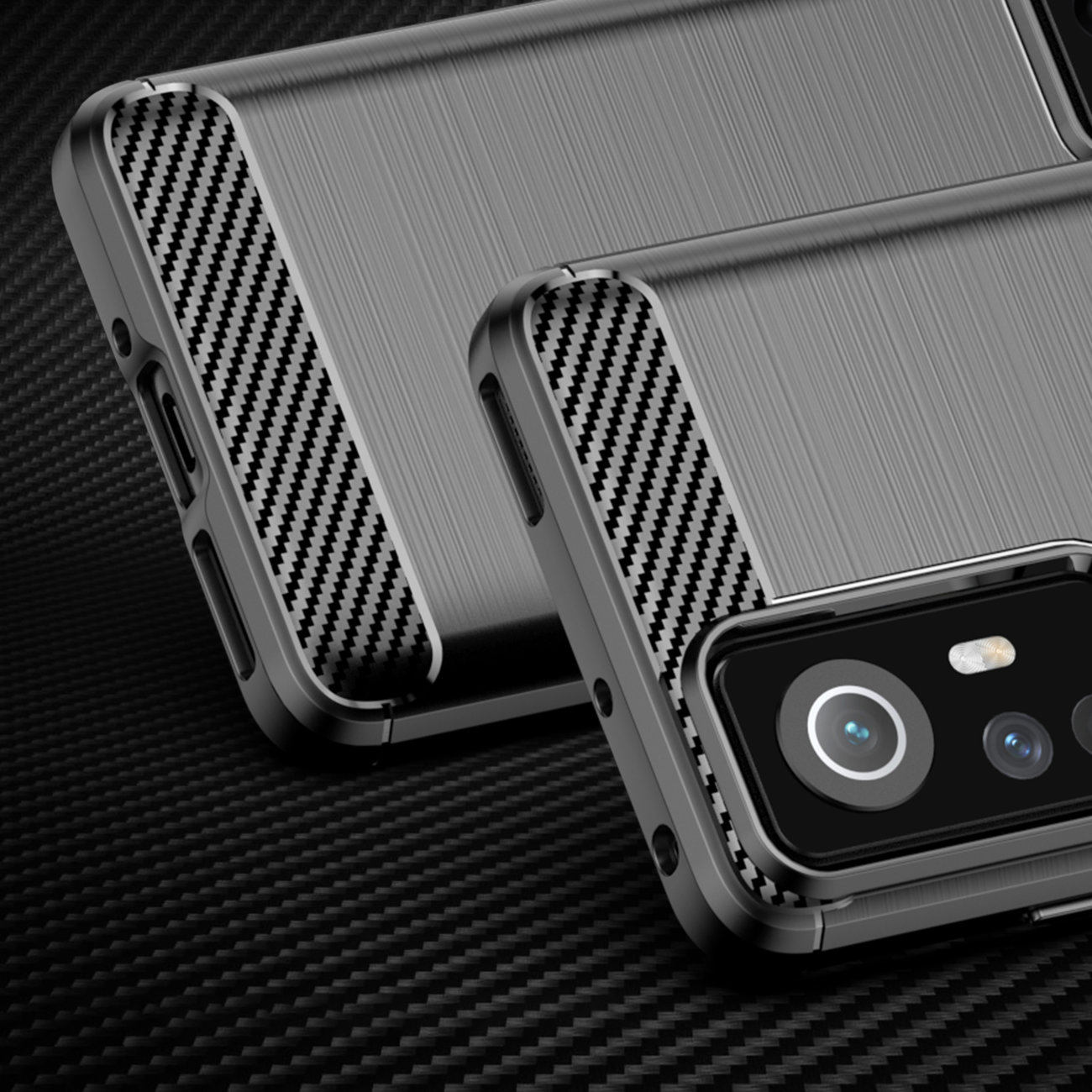 Pokrowiec Carbon Case czarny Xiaomi 12 / 2