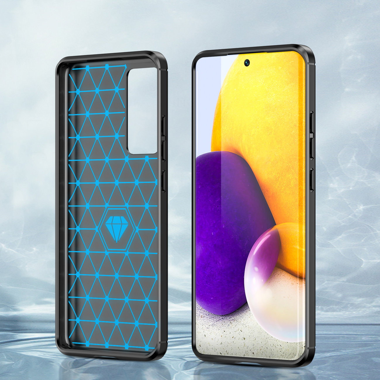 Pokrowiec Carbon Case czarny Xiaomi 12 / 4