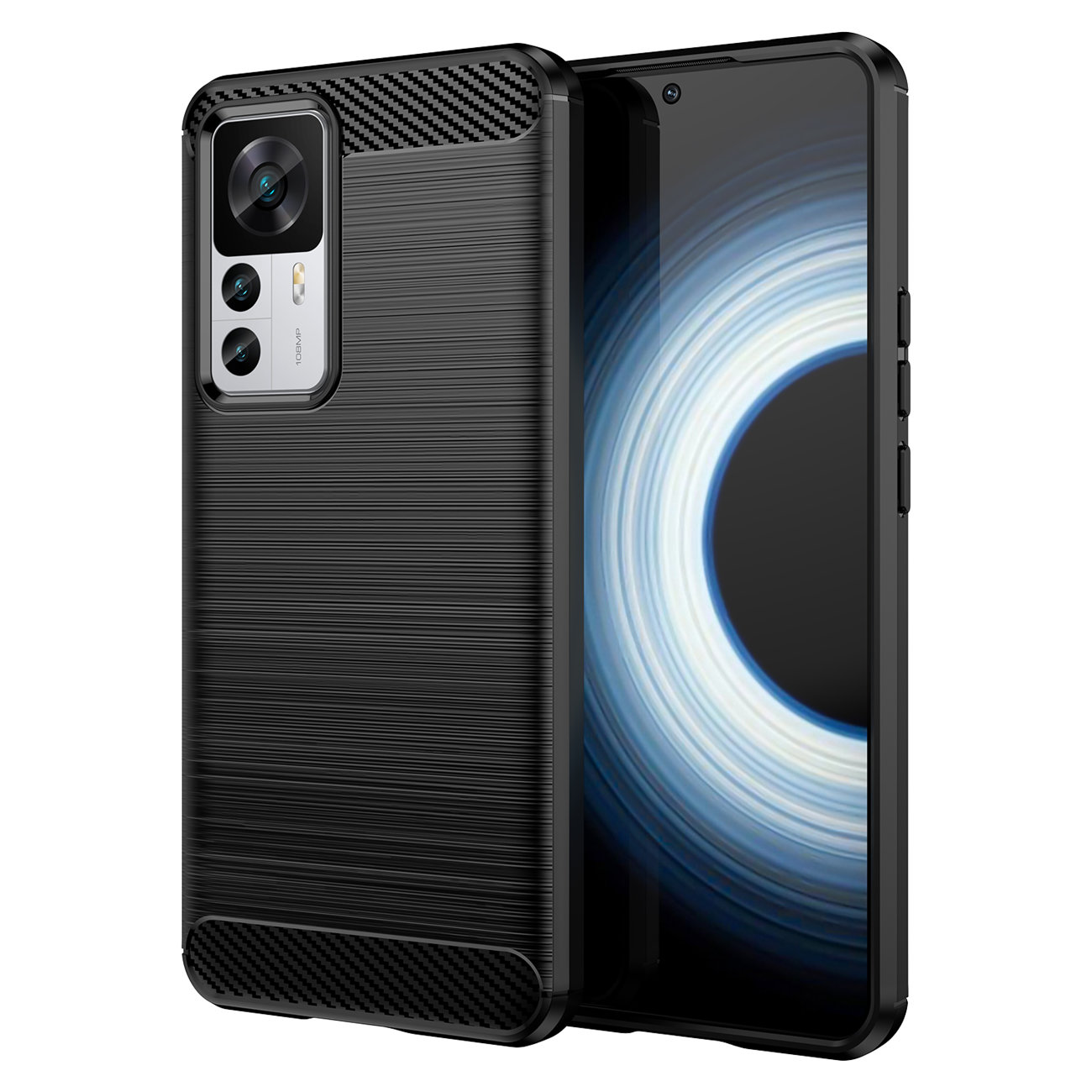 Pokrowiec Carbon Case czarny Xiaomi 12T Pro