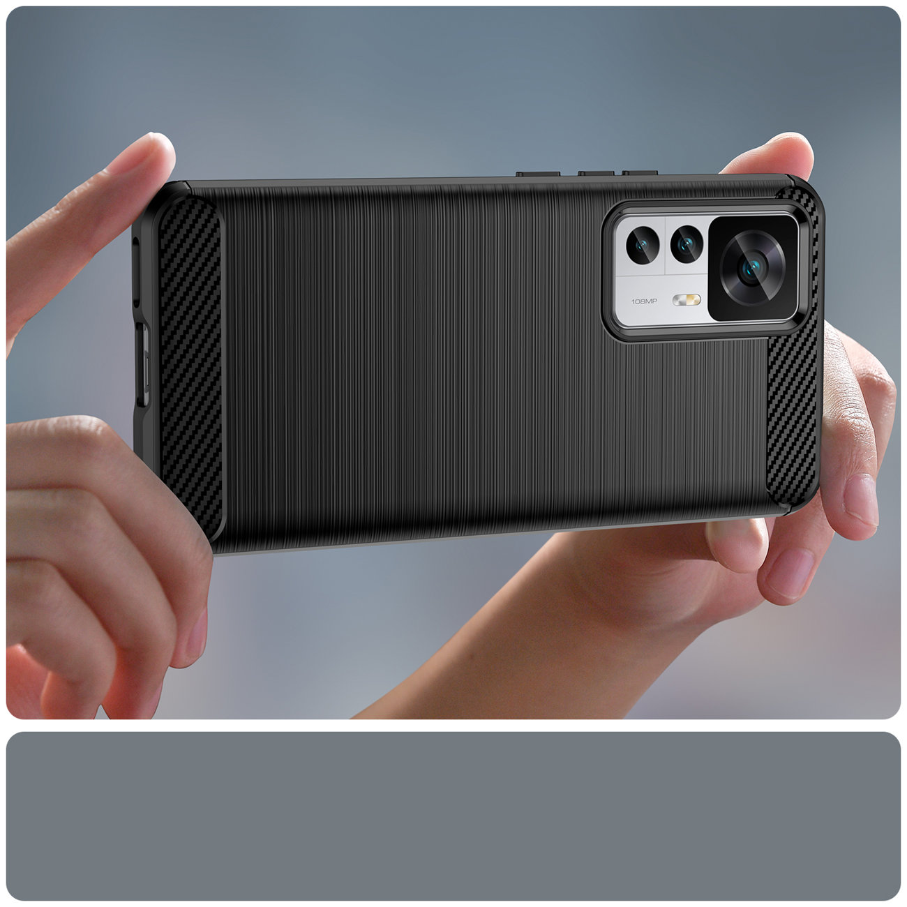 Pokrowiec Carbon Case czarny Xiaomi 12T Pro / 6