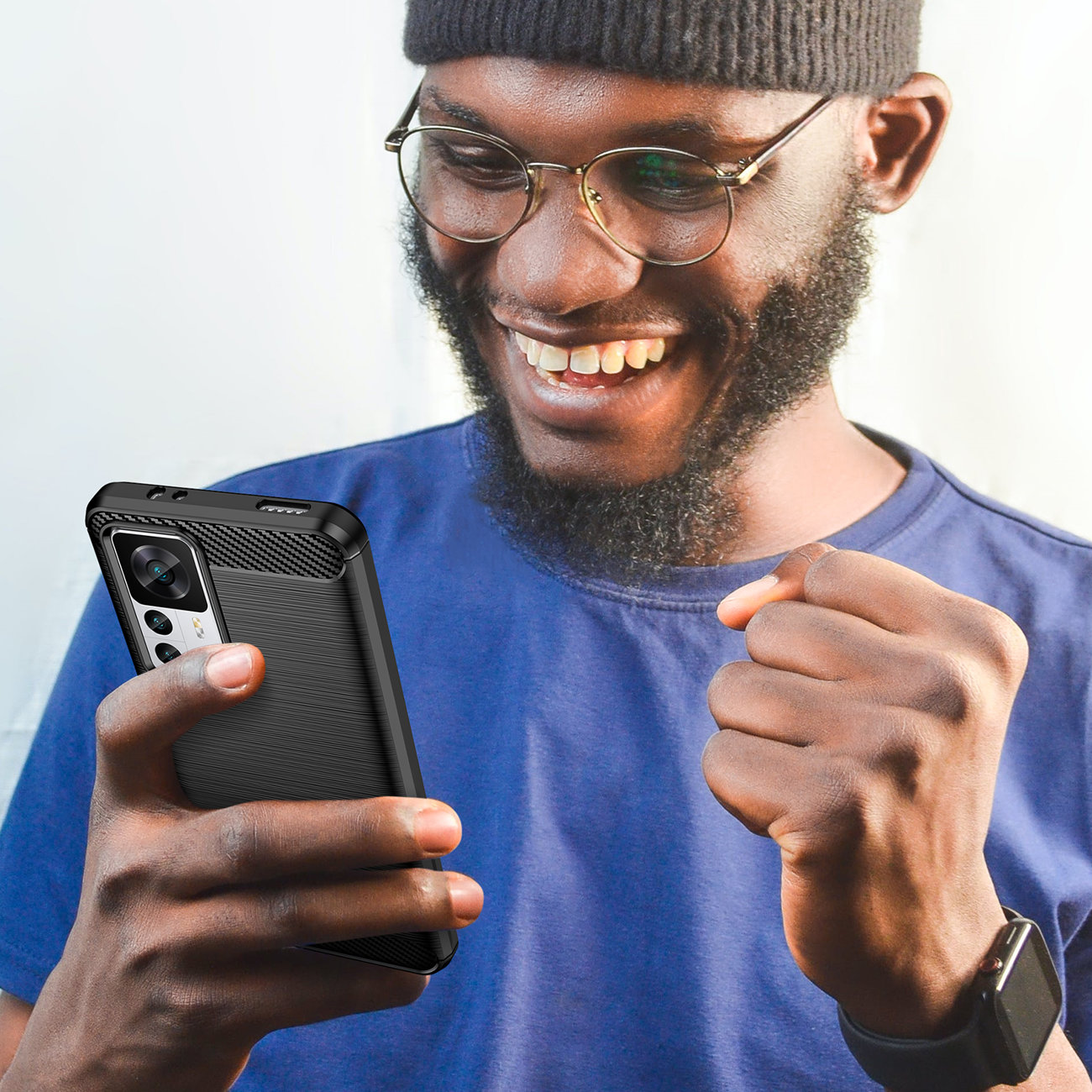 Pokrowiec Carbon Case czarny Xiaomi 12T Pro / 8