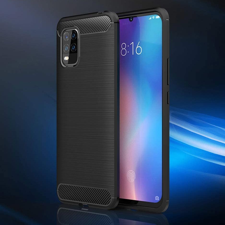 Pokrowiec Carbon Case czarny Xiaomi Mi 10 Lite / 2