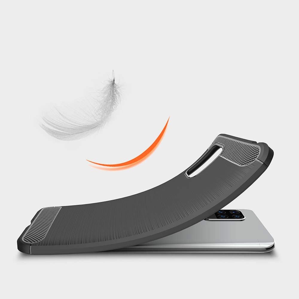 Pokrowiec Carbon Case czarny Xiaomi Mi 10 Lite / 7