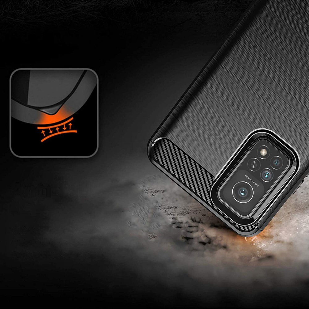 Pokrowiec Carbon Case czarny Xiaomi Mi 10T / 5