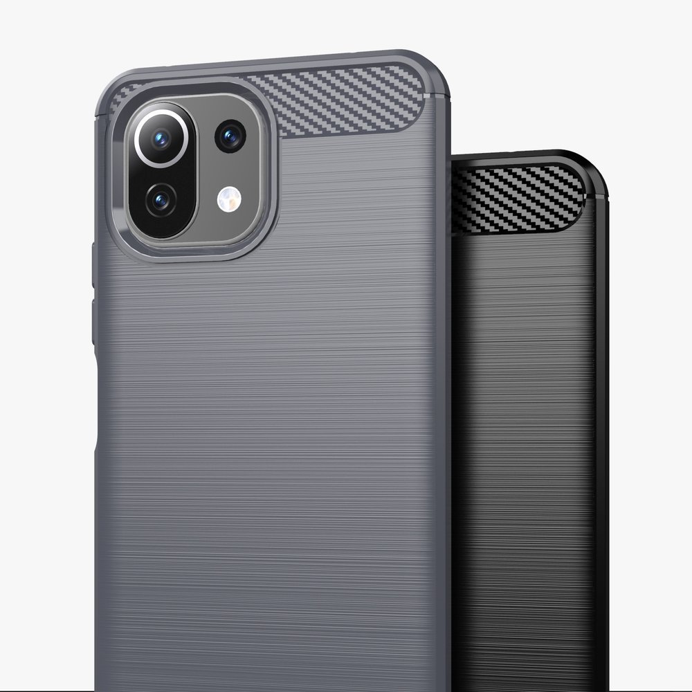 Pokrowiec Carbon Case czarny Xiaomi Mi 11 Lite 5G / 5