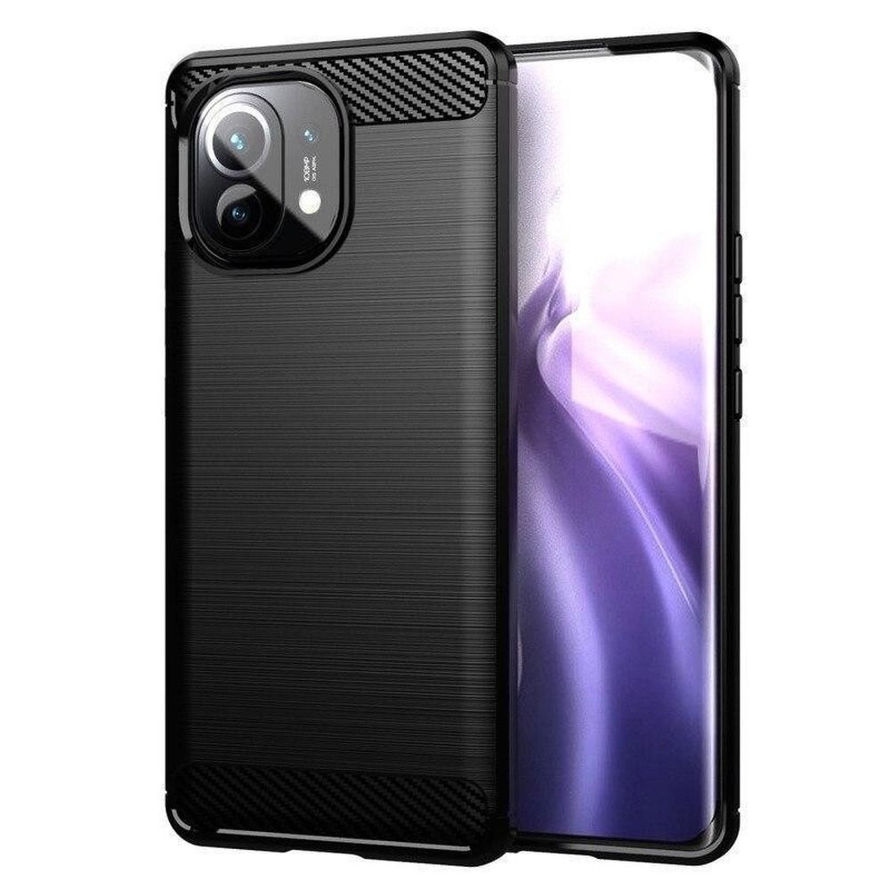 Pokrowiec Carbon Case czarny Xiaomi Mi 11 Lite