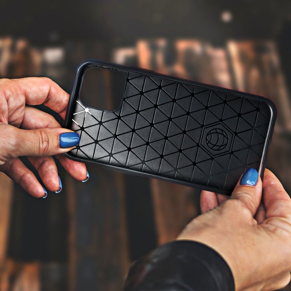 Pokrowiec Carbon Case czarny Xiaomi Mi 11 Lite / 6