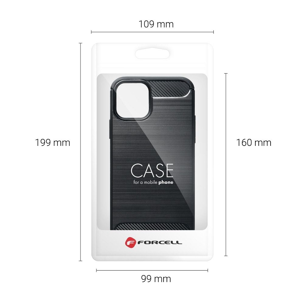 Pokrowiec Carbon Case czarny Xiaomi Mi 11 Lite / 9