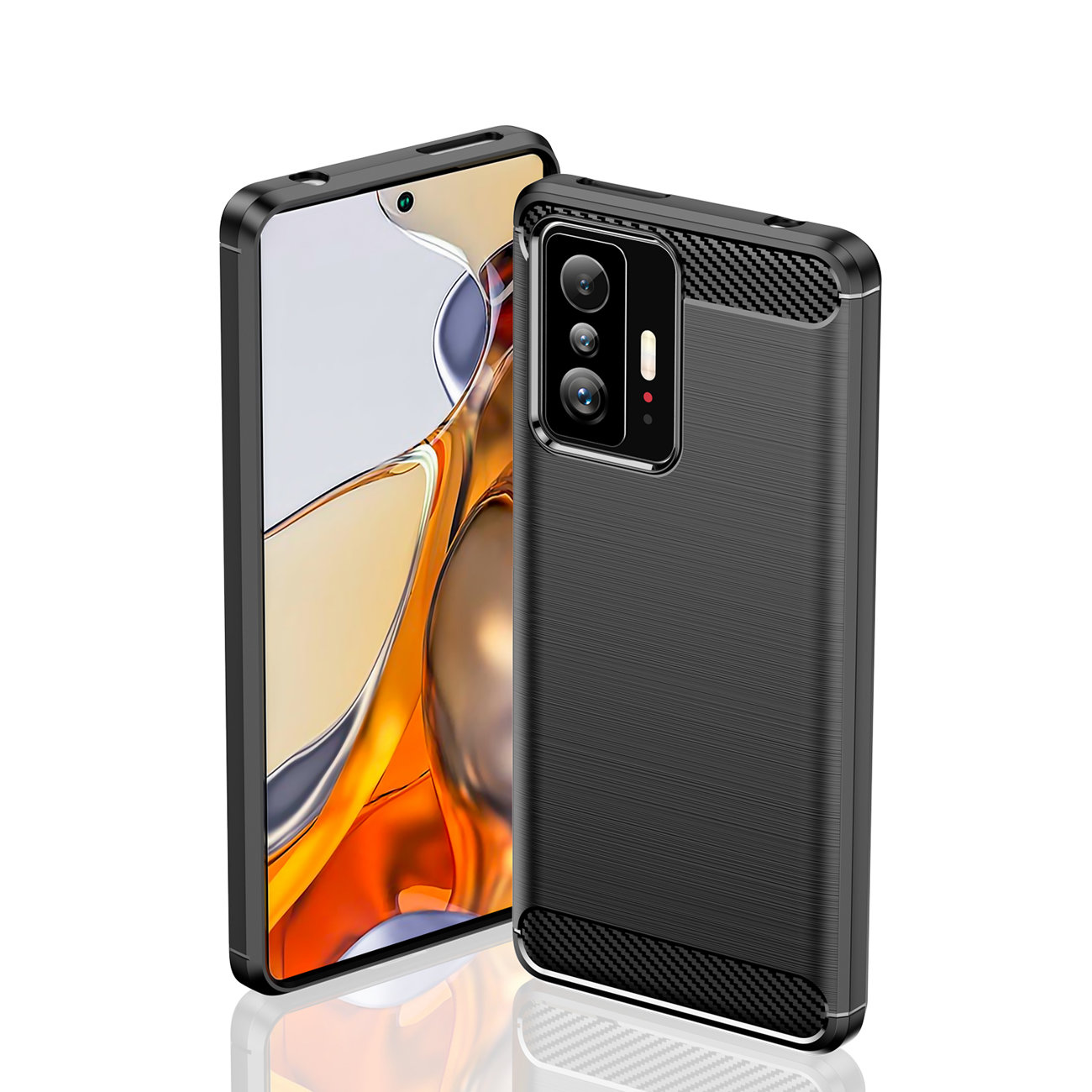 Pokrowiec Carbon Case czarny Xiaomi Mi 11T / 7