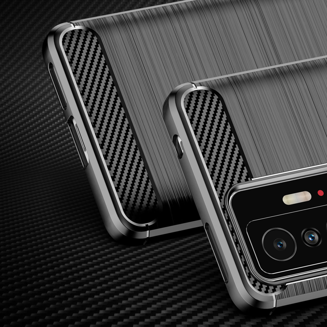 Pokrowiec Carbon Case czarny Xiaomi Mi 11T Pro / 2
