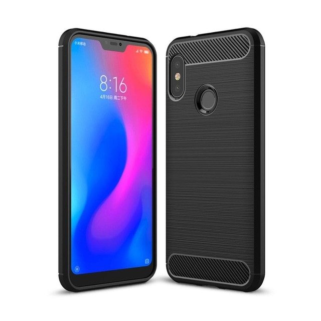 Pokrowiec Carbon Case czarny Xiaomi Mi A2 Lite