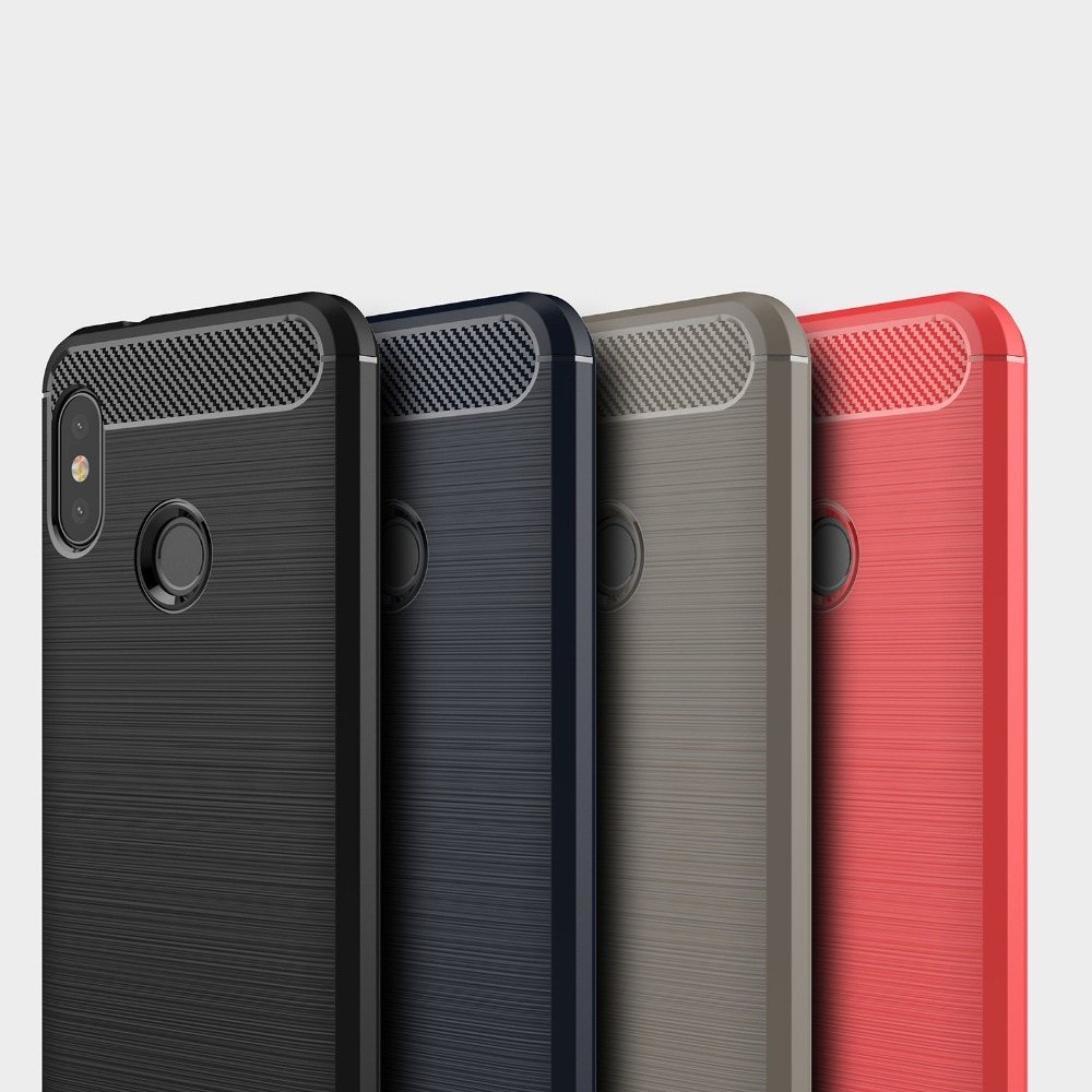 Pokrowiec Carbon Case czarny Xiaomi Mi A2 Lite / 2