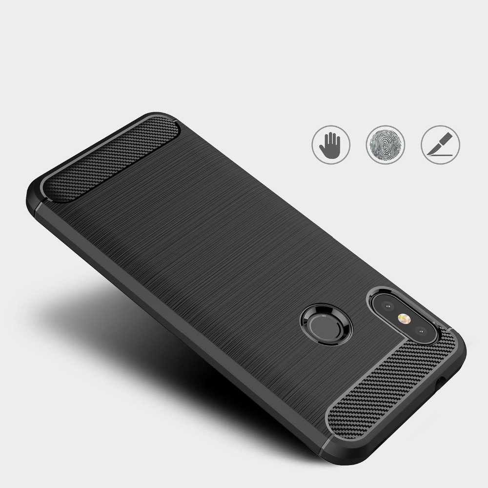 Pokrowiec Carbon Case czarny Xiaomi Mi A2 Lite / 3