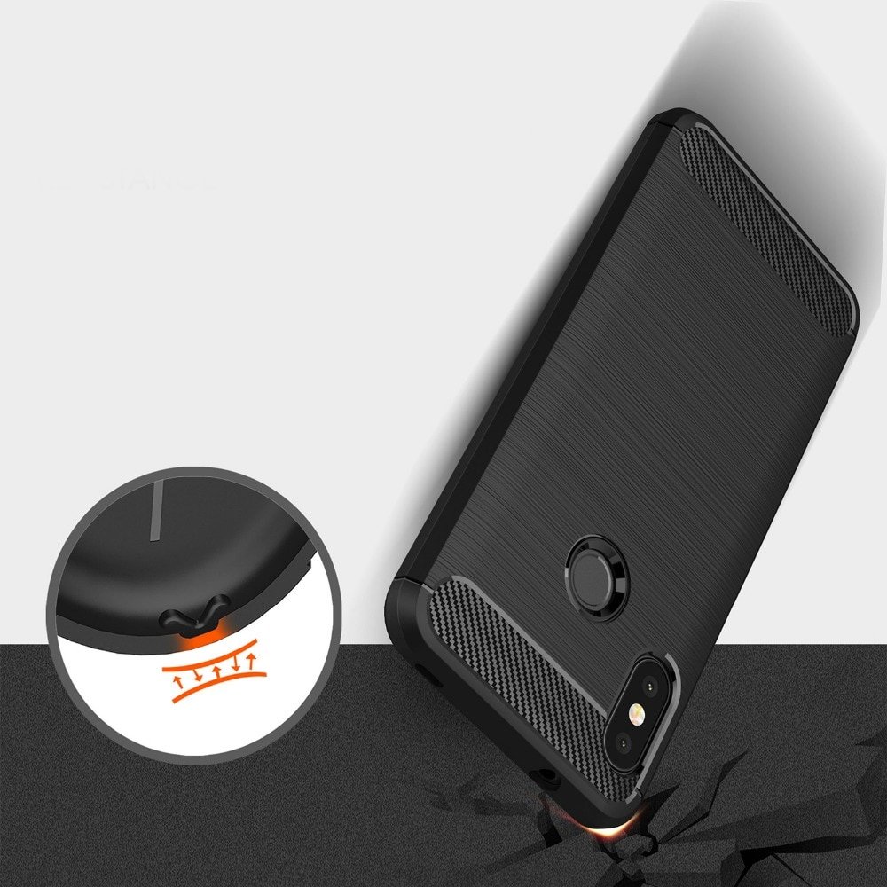Pokrowiec Carbon Case czarny Xiaomi Mi A2 Lite / 4