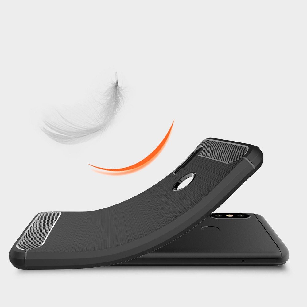Pokrowiec Carbon Case czarny Xiaomi Mi A2 Lite / 5