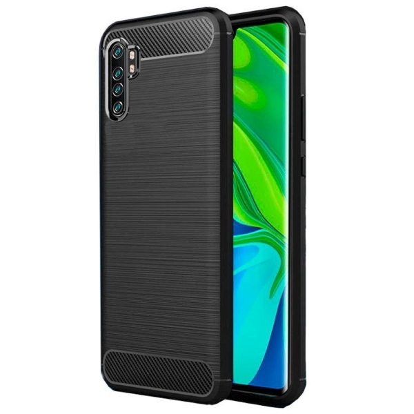 Pokrowiec Carbon Case czarny Xiaomi Mi Note 10 Lite
